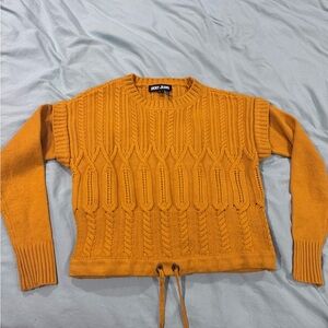 DKNY Mustard Cable Knit Sweater